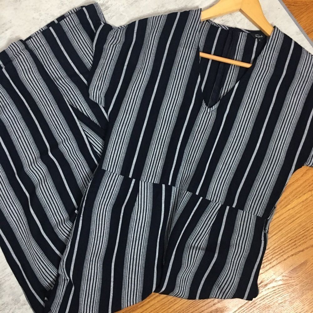 Rails Striped Jumpsuit Womens Size Small Navy Blue - image 8